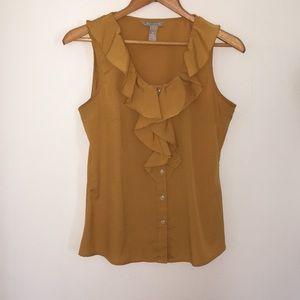 Banana Republic Sleeveless Ruffled Blouse